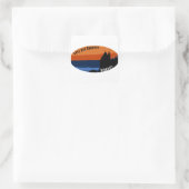 Côte des Basques Biarritz Quadratischer Aufkleber (Tasche)