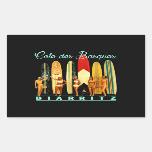 Côte des Basques Biarritz Rechteckiger Aufkleber