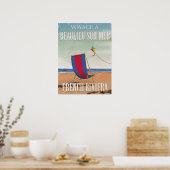 Cote des Basques France - Reiseplakat Poster (Küche)