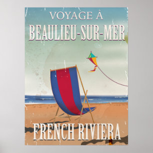 Cote des Basques Frankreich Reiseplakat Poster