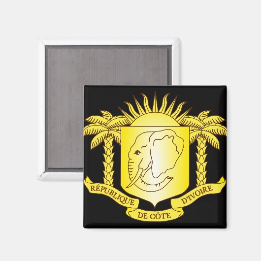 Côte d'ivoire-Emblem Magnet (Vorderseite/Rückseite)