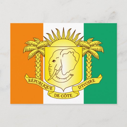 Côte d'ivoire-Emblem Postkarte (Vorderseite)