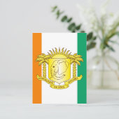 Côte d'ivoire-Emblem Postkarte (Stehend Vorderseite)
