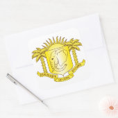 Côte d'ivoire-Emblem Quadratischer Aufkleber (Umschlag)