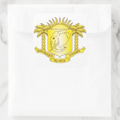 Côte d'ivoire-Emblem Quadratischer Aufkleber (Tasche)