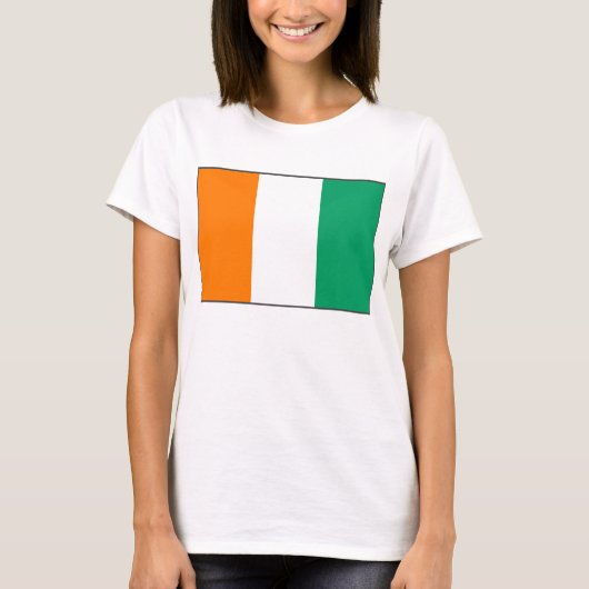 Côte d'Ivoire Flag x Karte T - Shirt (Vorderseite)