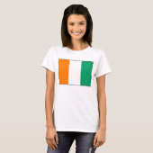 Côte d'Ivoire Flag x Karte T - Shirt (Vorne ganz)