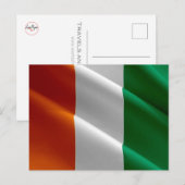 Côte d'Ivoire - Flagge - Postkarte (Vorne/Hinten)