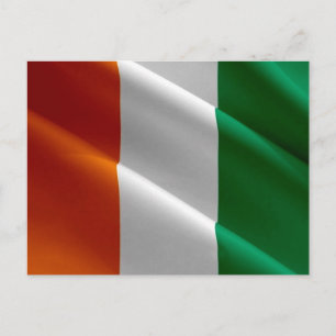 Côte d'Ivoire - Flagge - Postkarte