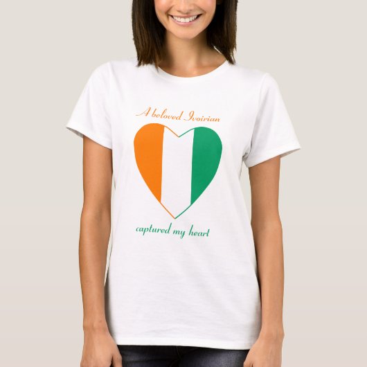 Cote d'Ivoire Flagge Sweetheart T - Shirt (Vorderseite)