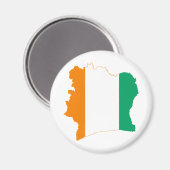 Côte d'Ivoire Flaggenplan CI Magnet (Vorderseite/Rückseite)