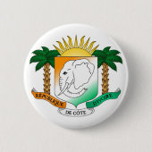 Côte d'Ivoire offizielles Wappen Wappenkunde Symbo Button (Vorderseite)