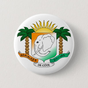 Côte d'Ivoire offizielles Wappen Wappenkunde Symbo Button
