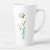 Côte d'Ivoire Rose Flag Personalisiert große Milchtasse (Rechts)