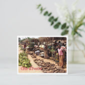 Côte d'Ivoire - Traditioneller Markt - Postkarte (Stehend Vorderseite)