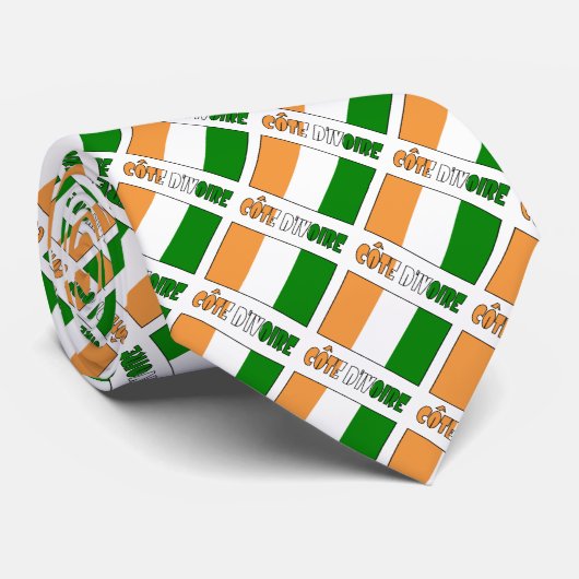 Côte d'Ivoire und Côte d'Ivoire Krawatte (Gerollt)