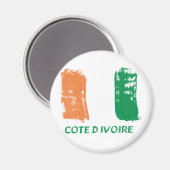 Cote D'Ivore Flag Design Magnet (Vorderseite/Rückseite)