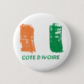 Cote d'Ivore Flaggenentwurf Button (Vorderseite)