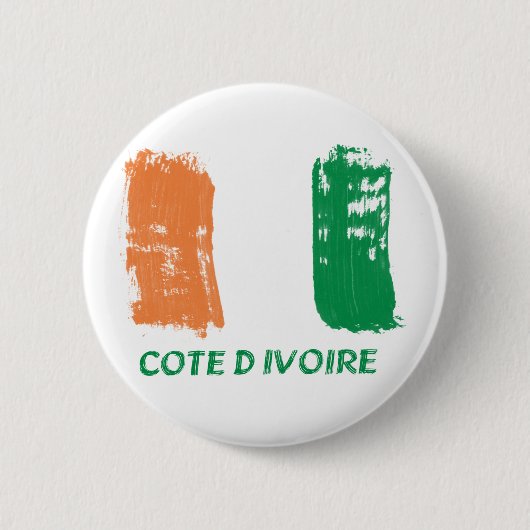 Cote d'Ivore Flaggenentwurf Button (Vorderseite)