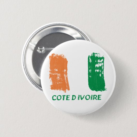 Cote d'Ivore Flaggenentwurf Button (Vorne & Hinten)