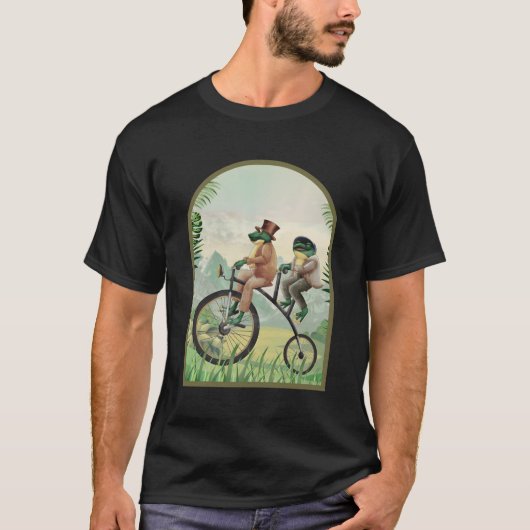 Cotgcore Ästhetische Toad Frog Reitrad T-Shirt (Vorderseite)