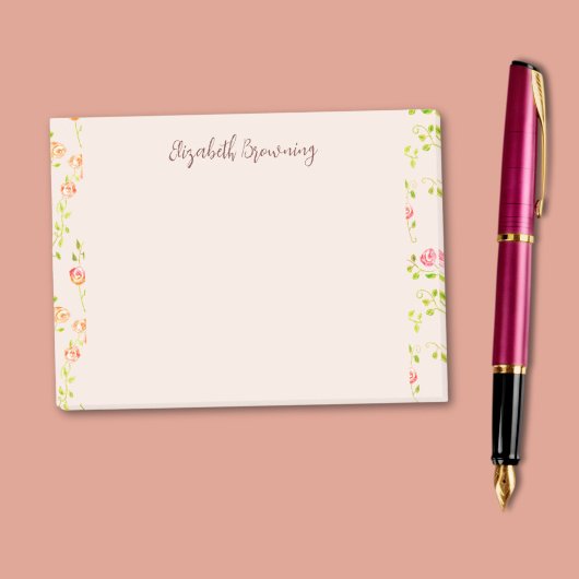 Cotgcore Rose Garten Niedlich HandGezeichnet Vinta Post-it Klebezettel