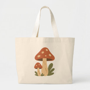 Cotgecore Mushroom Tote Bag - Naturetikum Jumbo Stoffbeutel