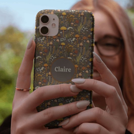 Cotgecore Pilzstickerei Personalisiert Case-Mate iPhone Hülle