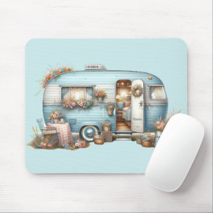 Cotgecore Vintag Floral Camper Boho Accents Mousepad