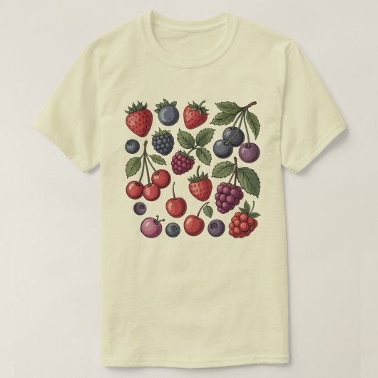 Cotgingcore Berry & T-Shirt - Erdbeere Himbeere Pr (Design vorne)