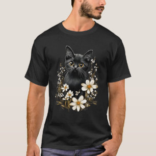 Cotgingcore Black Cat Lover Blume Giro del Malcant T-Shirt