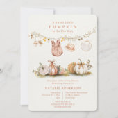 Cotgingcore Kleine Pumpkin Clothesline Babydusche Einladung (Vorderseite)
