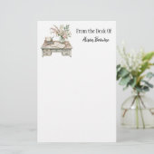 Cotgor Watercolor Writing Desk Notepad Briefpapier (Stehend Vorderseite)