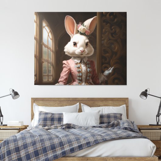 Cotillion Bunny Leinwanddruck (Insitu (Schlafzimmer))