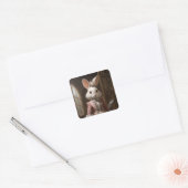 Cotillion Bunny Quadratischer Aufkleber (Umschlag)