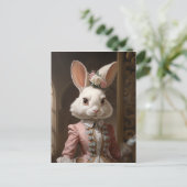 Cotillion-Kaninchen Postkarte (Stehend Vorderseite)