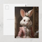 Cotillion-Kaninchen Postkarte (Vorne/Hinten)