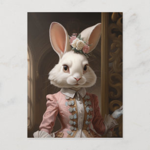 Cotillion-Kaninchen Postkarte