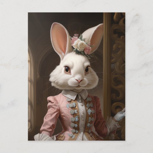 Cotillion-Kaninchen Postkarte (Vorderseite)