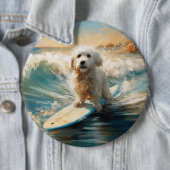 Coton De Tulear Beach Surfmalerei Button (Beispiel)