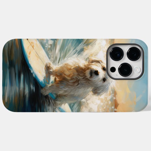 Coton De Tulear Beach Surfmalerei Case-Mate iPhone Hülle (Rückseite (Horizontal))