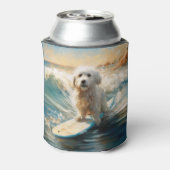 Coton De Tulear Beach Surfmalerei Dosenkühler (Kanne Rückseite)