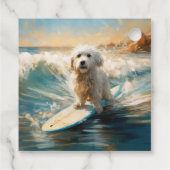 Coton De Tulear Beach Surfmalerei Geschenkanhänger (Rückseite)