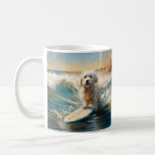 Coton De Tulear Beach Surfmalerei Kaffeetasse (Links)