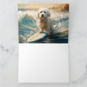 Coton De Tulear Beach Surfmalerei Karte (Innenseite)