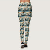 Coton De Tulear Beach Surfmalerei Leggings (Rückseite)