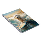Coton De Tulear Beach Surfmalerei Notizblock (Rechte Seite)