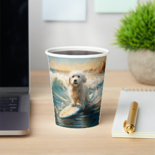 Coton De Tulear Beach Surfmalerei Pappbecher