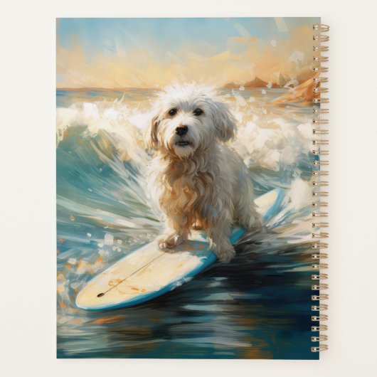 Coton De Tulear Beach Surfmalerei Planer (Rückseite)