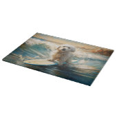 Coton De Tulear Beach Surfmalerei Schneidebrett (Ecke)